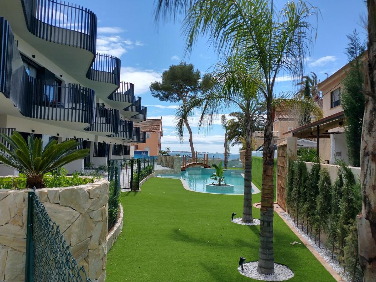 Modern Nieuwbouwappartement Aan Het Strand Van De Mar Menor In Santiago De La Ribera Lo Pagan Exterior photo